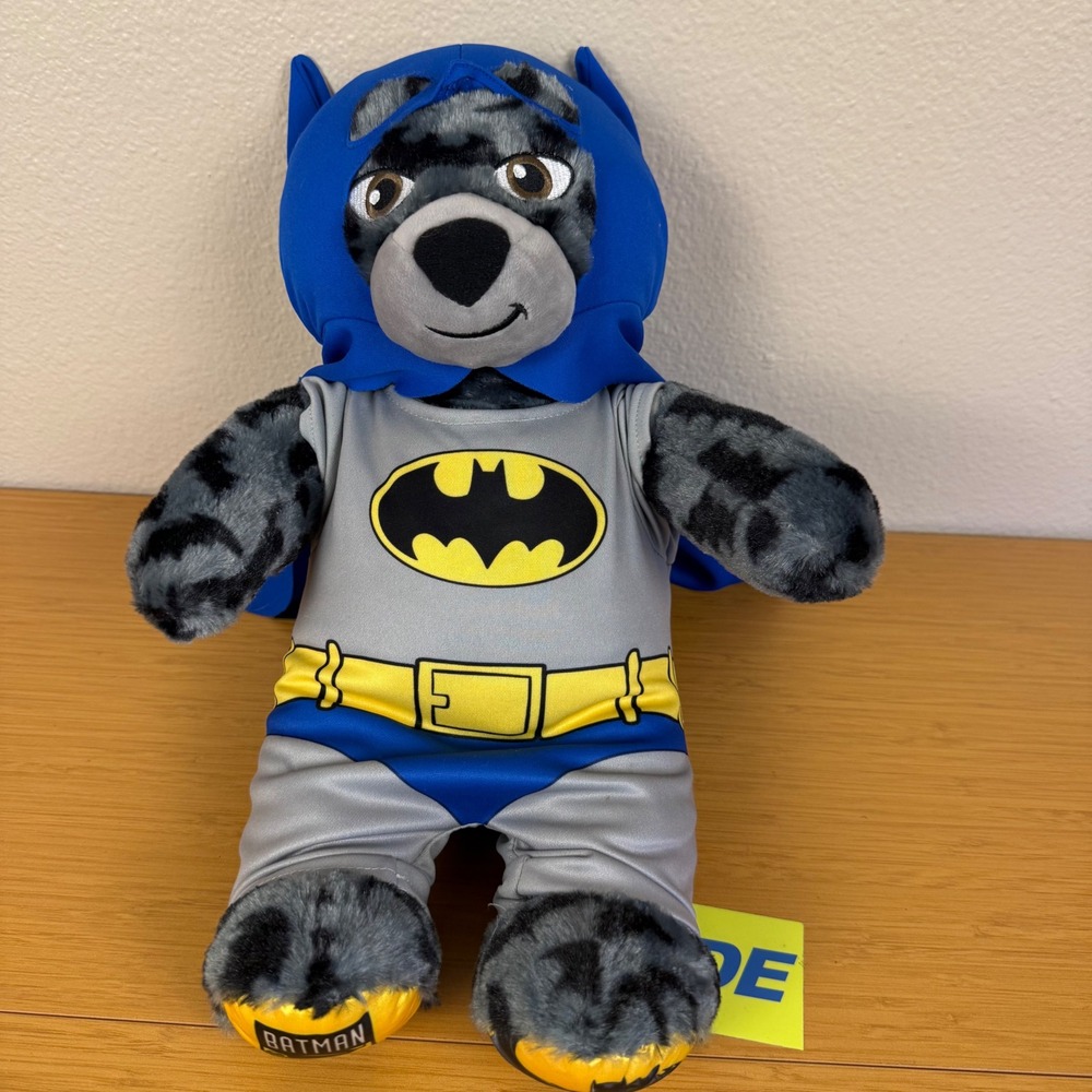 Build A Bear Batman 80 Years Anniversary Plush Outfit Blue Cape Stuffed Animal